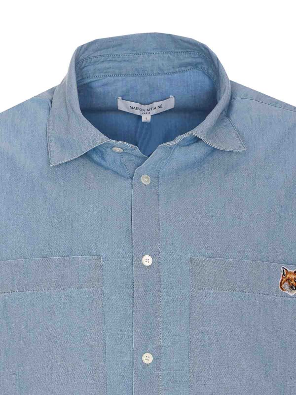 シャツ - ブルー shop online: MAISON KITSUNÉ