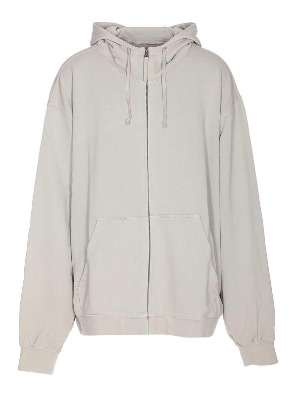 パーカー・フーディ MAISON MARGIELA Men Hoodies S50HG0049M25017801 Gray Maison Margiela Zip Hoodie - Grey - Men | S50HG0049M25017801