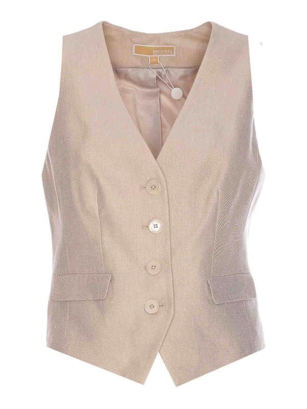 Michael Michael Kors: maglieria gilet - Giubbotto beige