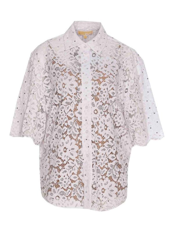 Michael Michael Kors: shirts - White Shirt With Frontal Buttons Closure