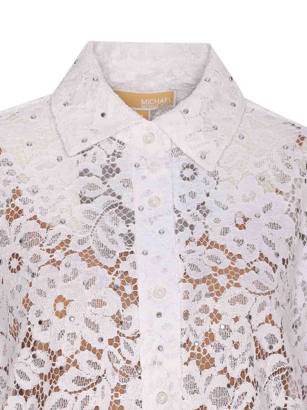 White Shirt With Frontal Buttons Closure shop online: Michael Michael Kors