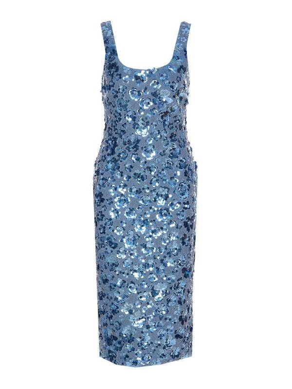 Michael Michael Kors: Knielange Kleider - Knielanges Kleid - Blau