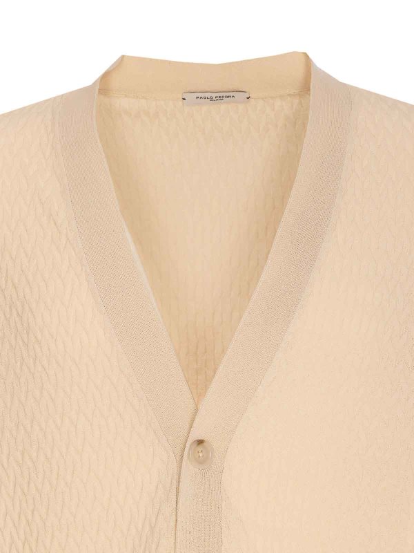 Cárdigan - Blanco shop online: Paolo Pecora