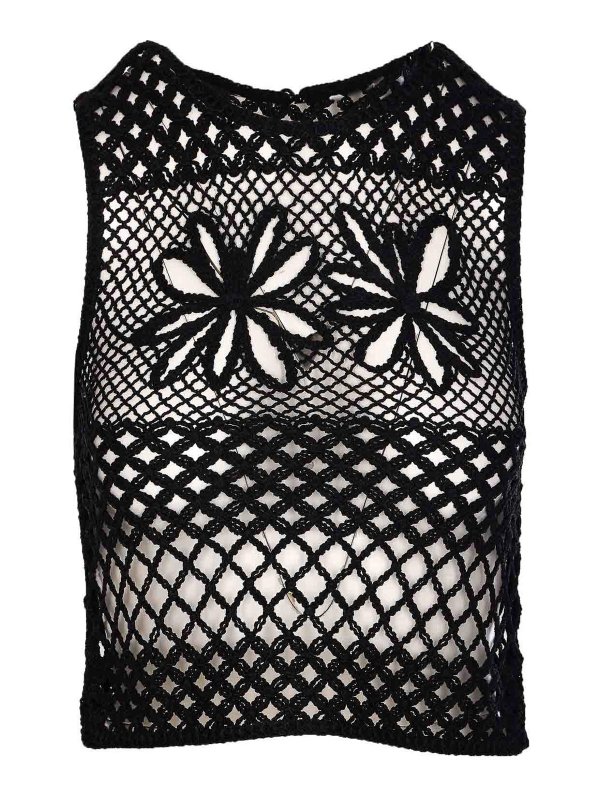 Pinko: Tops y camisetas sin mangas - Top - Negro