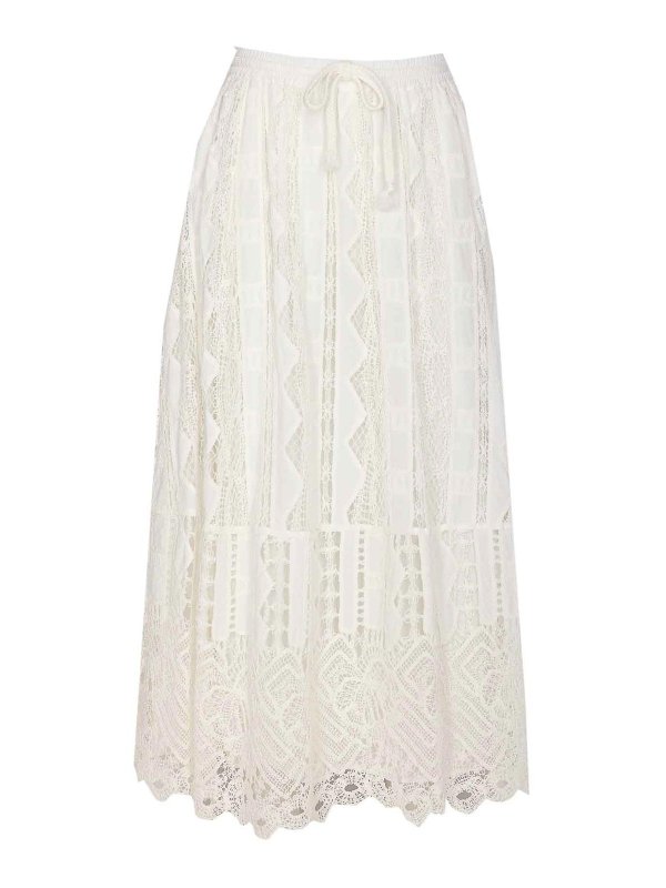 Pinko Leggero Skirt - White - Women | 104905A2G9Z05 | thebs.com