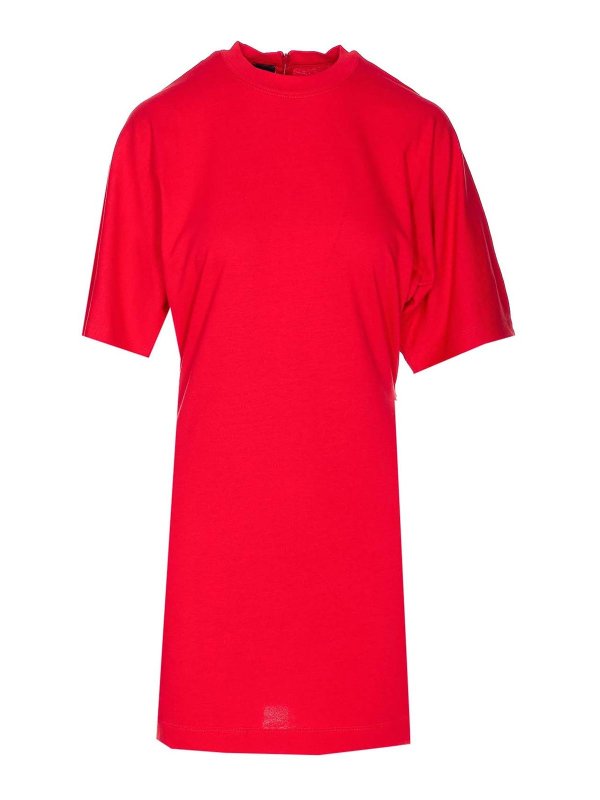 Pinko: knee length dresses - Red Grady Dress