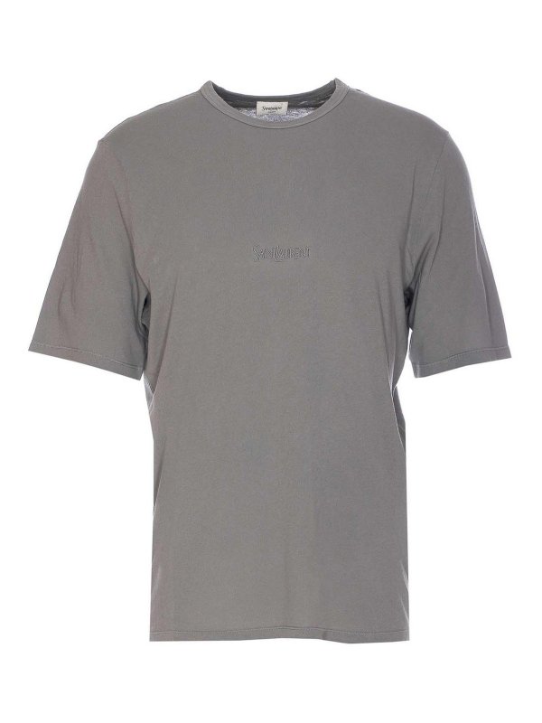 SAINT LAURENT: t-shirts - Grey T-Shirt