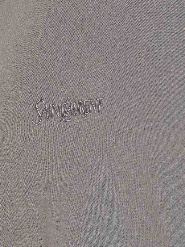 The Best Shops SAINT LAURENT: t-shirts - Grey T-Shirt