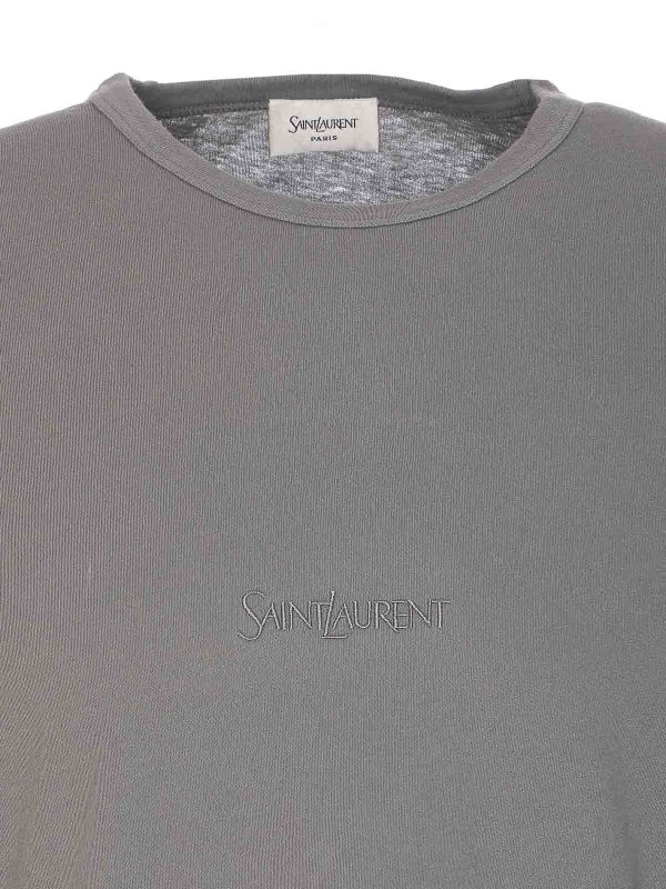 Grey T-Shirt shop online: SAINT LAURENT