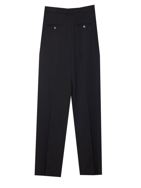 The Best Shops SAINT LAURENT: Trousers Shorts - Black Wide Leg Pants