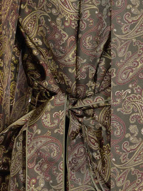 The Best Shops SAINT LAURENT: knee length dresses - Paisley Motif Silk Dress