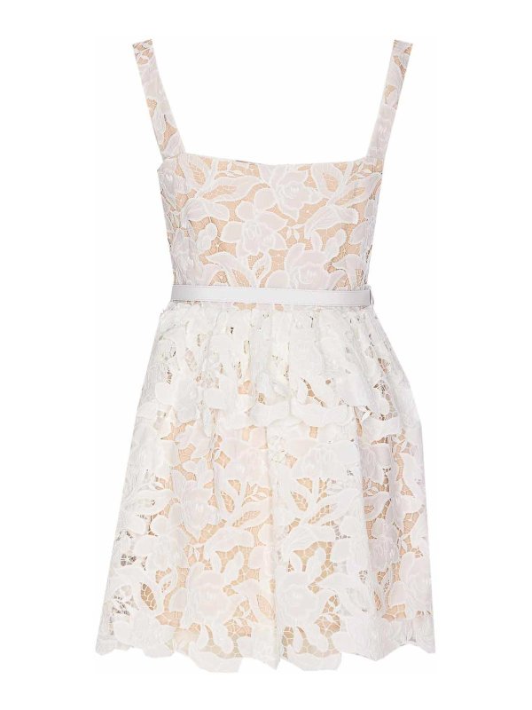 Self Portrait: Robes courtes online - Robe Courte - Blanc