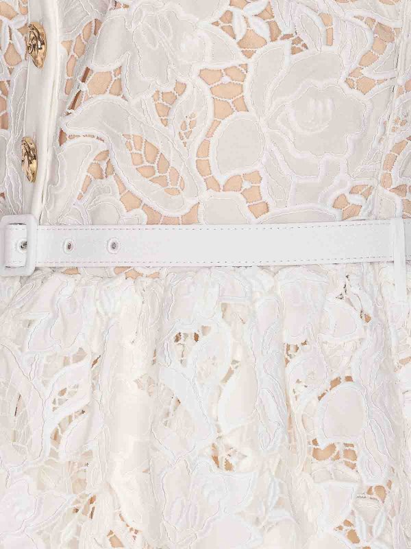 The Best Shops Self Portrait: Robes courtes - Robe Courte - Blanc