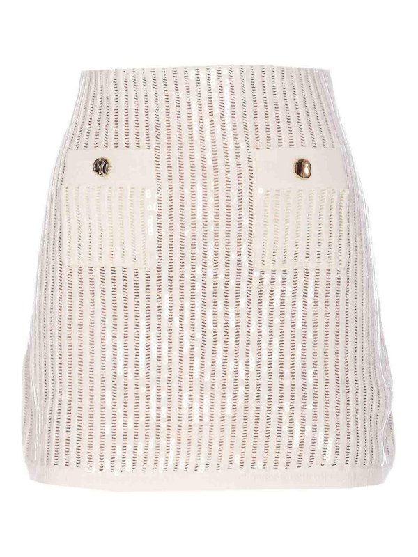 Self Portrait: Knee length skirts & Midi - White Mini Skirt