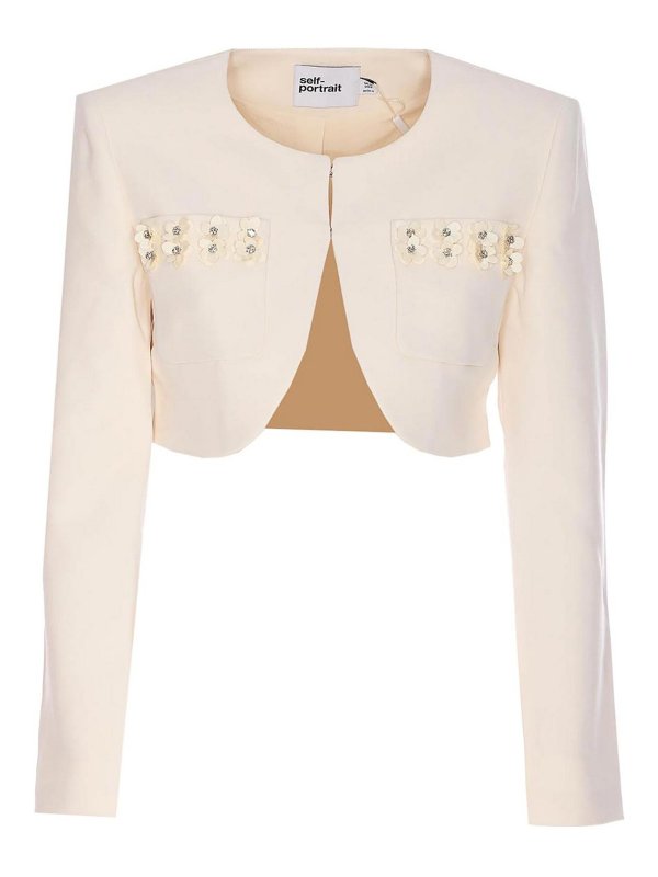 Self Portrait: Casualjacken - Casualjacke - Weiß