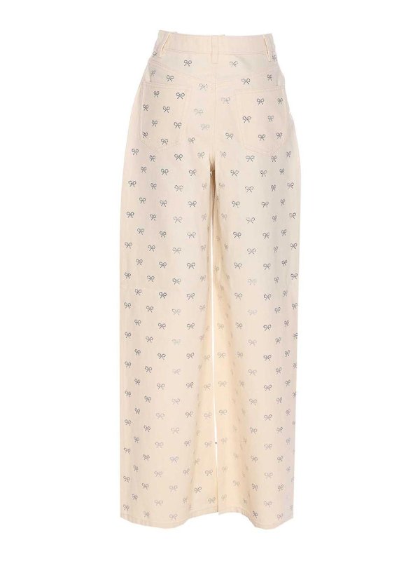 Self Portrait: jeans bootcut online - Jeans white diamante bow