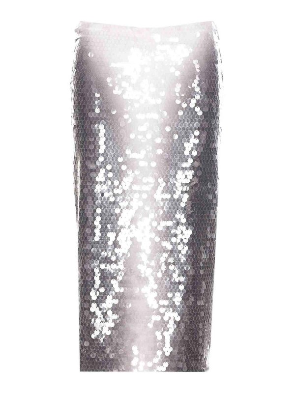 SPORTMAX: Faldas media pierna y semilargas - Falda Semilarga - Plata