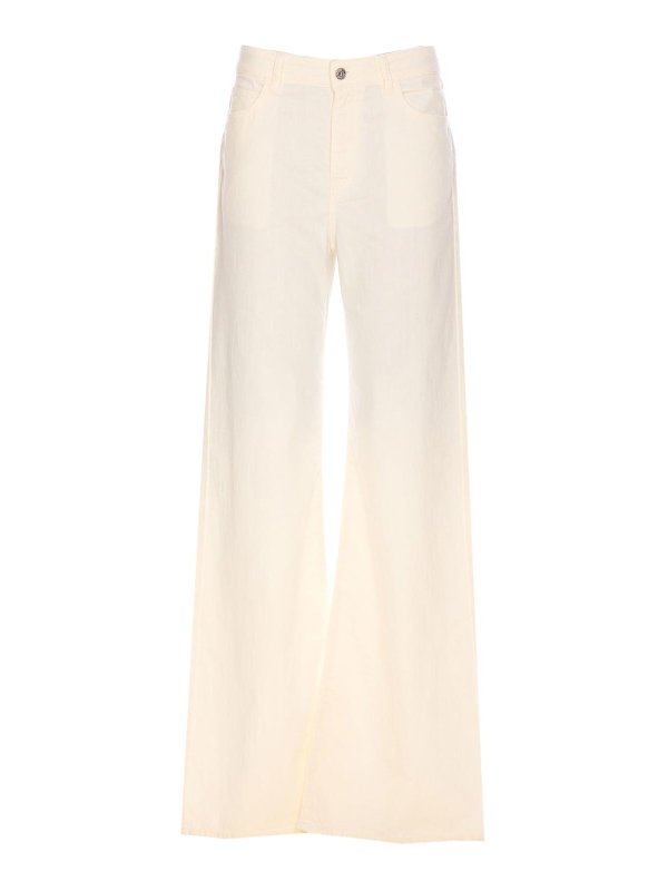 TRUE AVENUE: Bootcut - Bootcut Jeans - Weiß