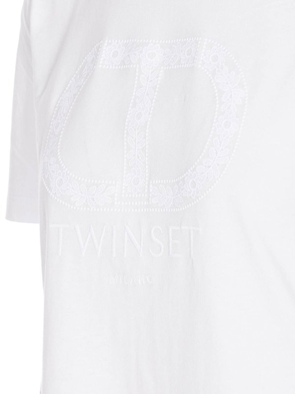 The Best Shops TWINSET: T-shirts - T-Shirt - Weiß