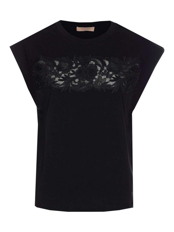 TWINSET: T-shirts - T-Shirt - Noir