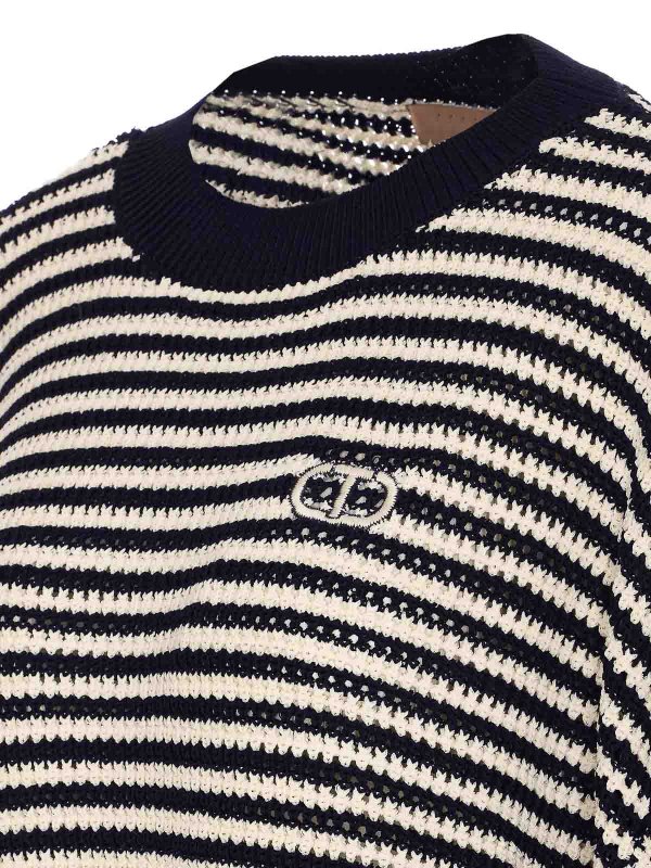 The Best Shops TWINSET: crew necks - Striped Pullover