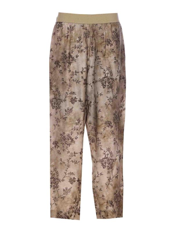 UMA WANG: Trousers Shorts - White And Grey Palmer Pants