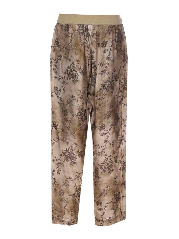 UMA WANG: Trousers Shorts online - White And Grey Palmer Pants