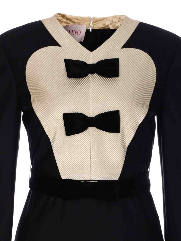 Knielanges Kleid - Schwarz shop online: VALENTINO GARAVANI