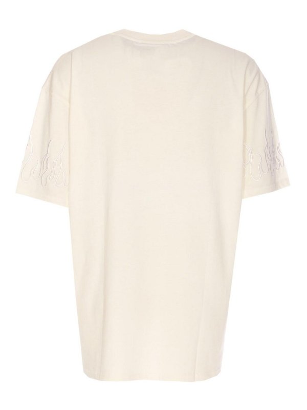 VISION OF SUPER: t-shirt online - Maglietta con fiamme ricamate