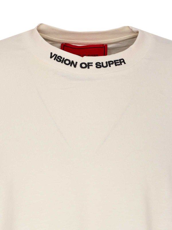 Maglietta con fiamme ricamate shop online: VISION OF SUPER