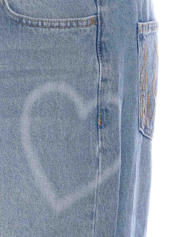 VISION OF SUPER buy online Heart Laser Print Jeans