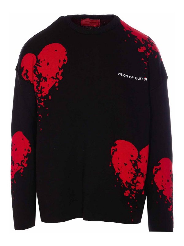VISION OF SUPER: crew necks - Black Sweater