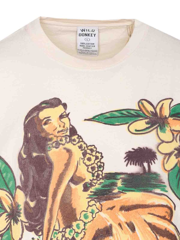 T-Shirt - Weiß shop online: WILD DONKEY