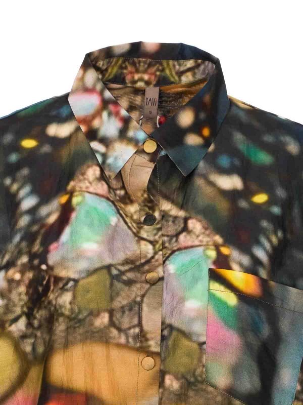 Multicolor Shirt With Frontal Buttons Closure shop online: YAVI