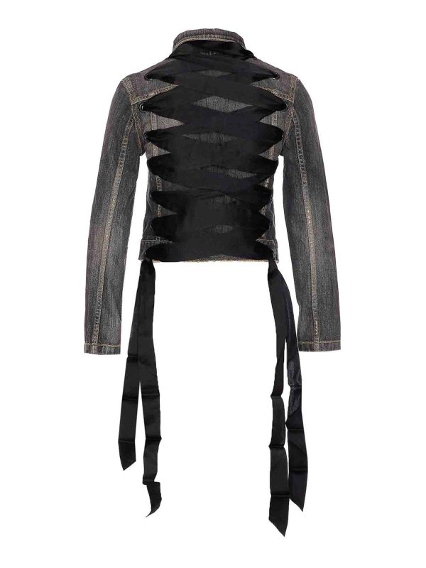 ジャケット BALENCIAGA Women Jackets 831697 TSW671441 Grey Women's Lace-up Jacket in Dark Grey | Balenciaga US