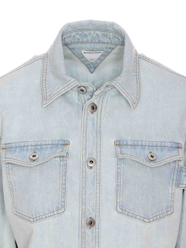 Camisa - Azul shop online: BOTTEGA VENETA