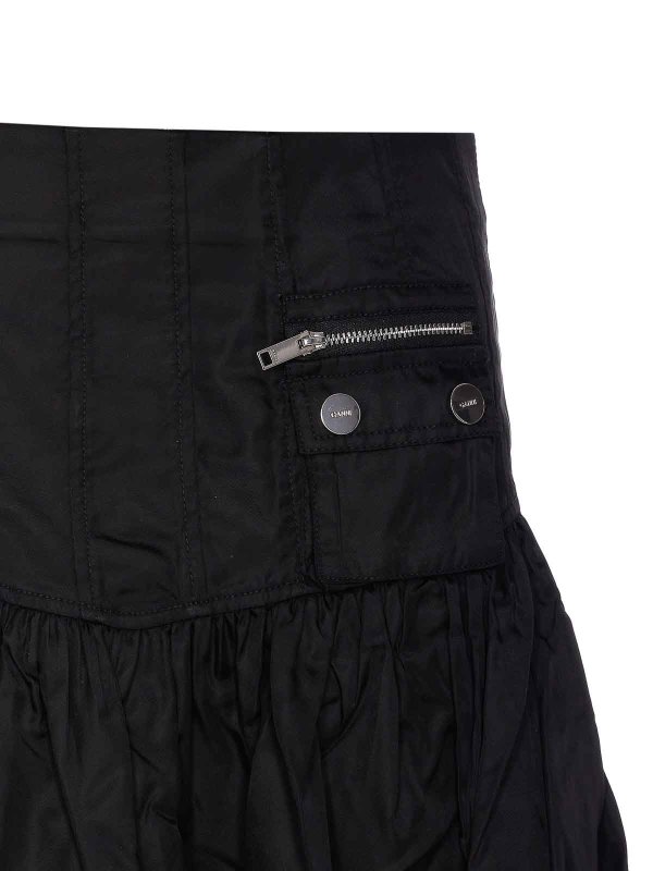 膝丈/ミディスカート - 黒 shop online: GANNI