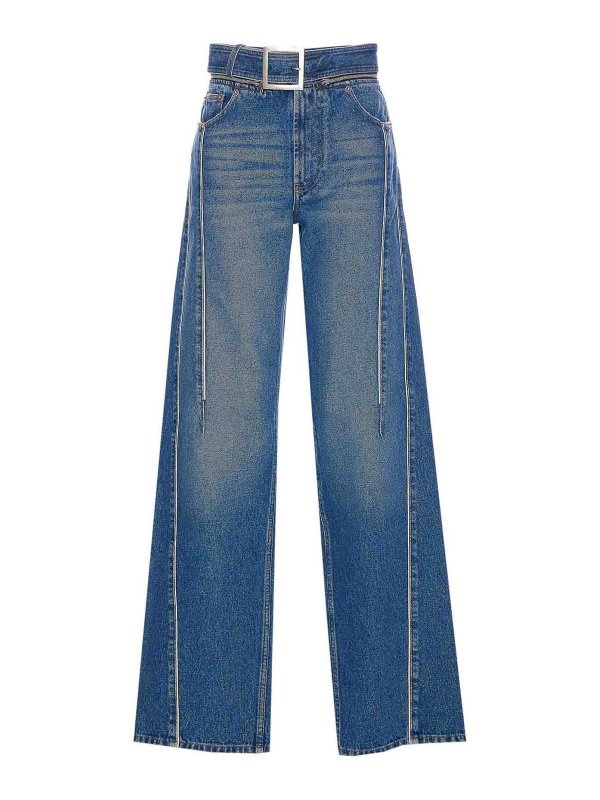 JEAN PAUL GAULTIER: Jeans évasés - Jean Bootcut - Bleu