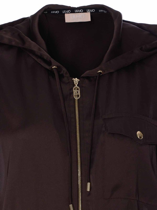 Brown Vest With Frontal Zip Closure shop online: Liu Jo