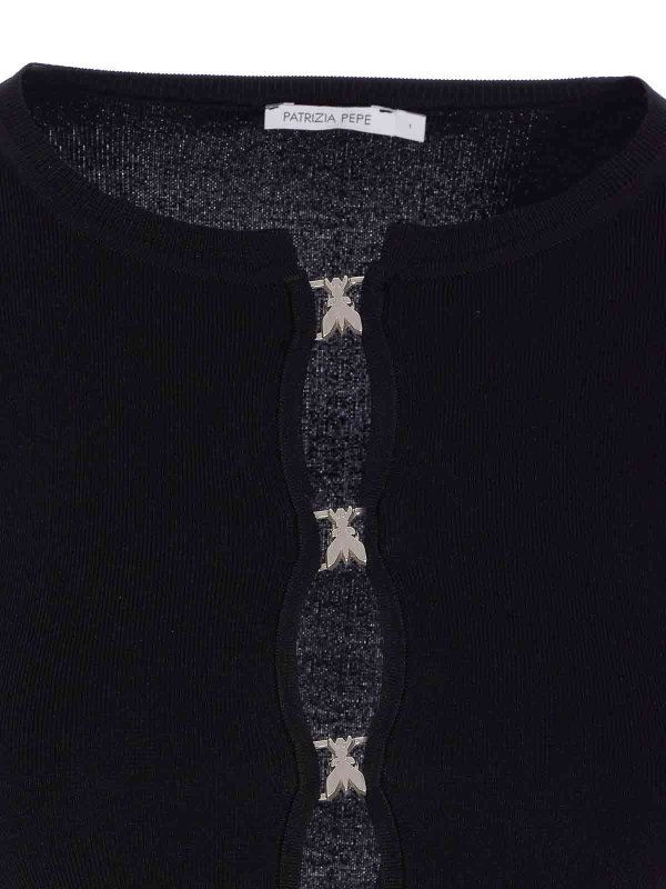 クルーネック - 黒 shop online: PATRIZIA PEPE