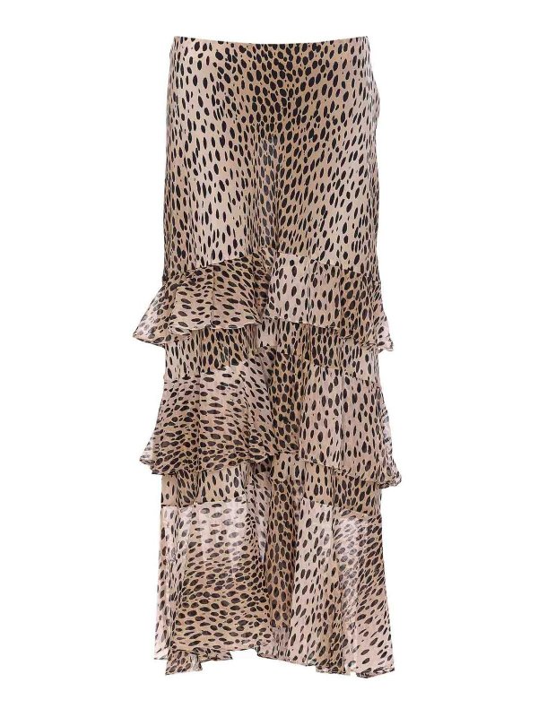 RIXO: Jupes midi et au genou - Jupe Midi - Marron