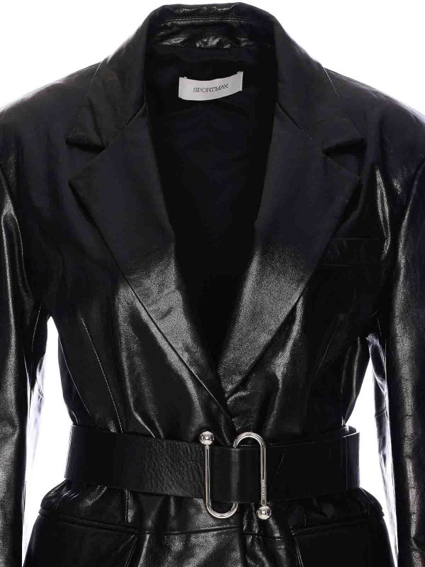 ジャケット SPORTMAX Women Jackets 2512441011600 TEORIA 002 Black Sportmax Teoria Jacket - Black - Women | 2512441011600TEORIA002