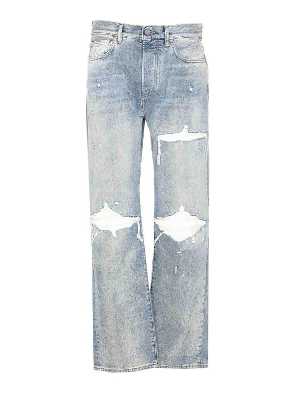 AMIRI: Jeans évasés - Jean Bootcut - Bleu