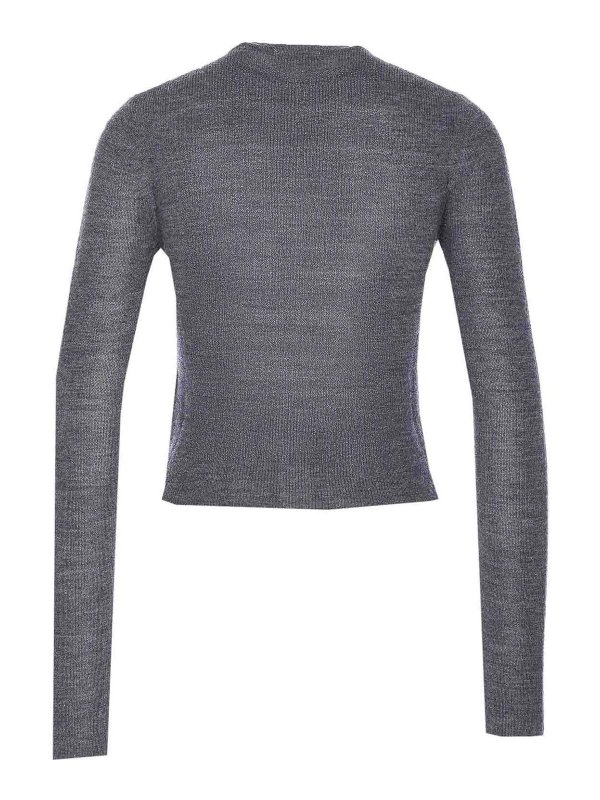 GANNI: cardigans online - Grey Cardigan
