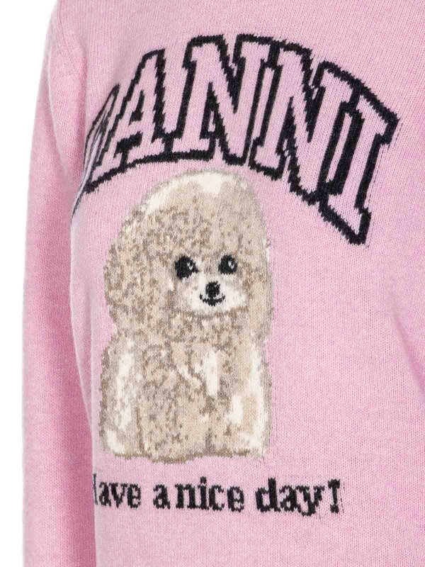 The Best Shops GANNI: クルーネック - クルーネック - ヌードカラー