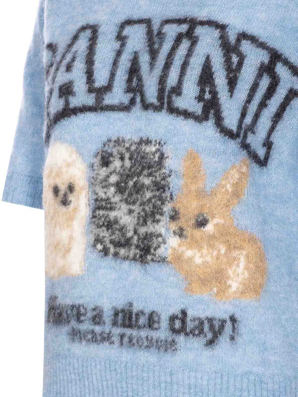 The Best Shops GANNI: T-shirts - T-Shirt - Bleu