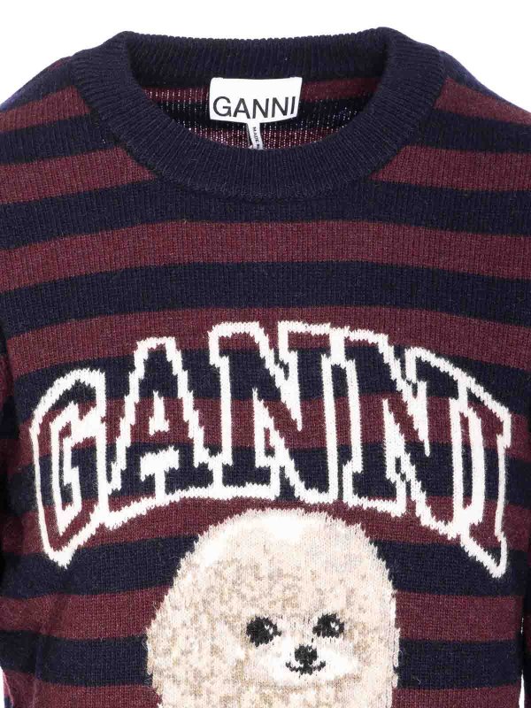 クルーネック - マルチカラー shop online: GANNI