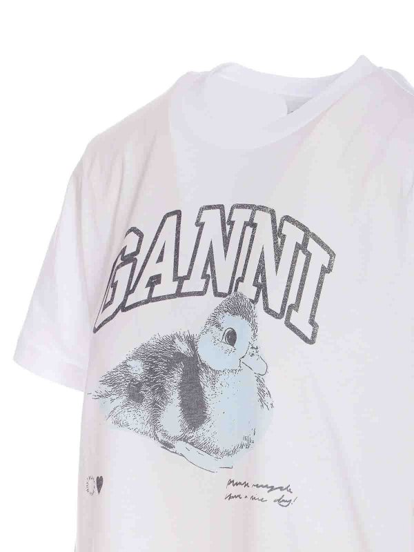 The Best Shops GANNI: Camisetas - Camiseta - Blanco