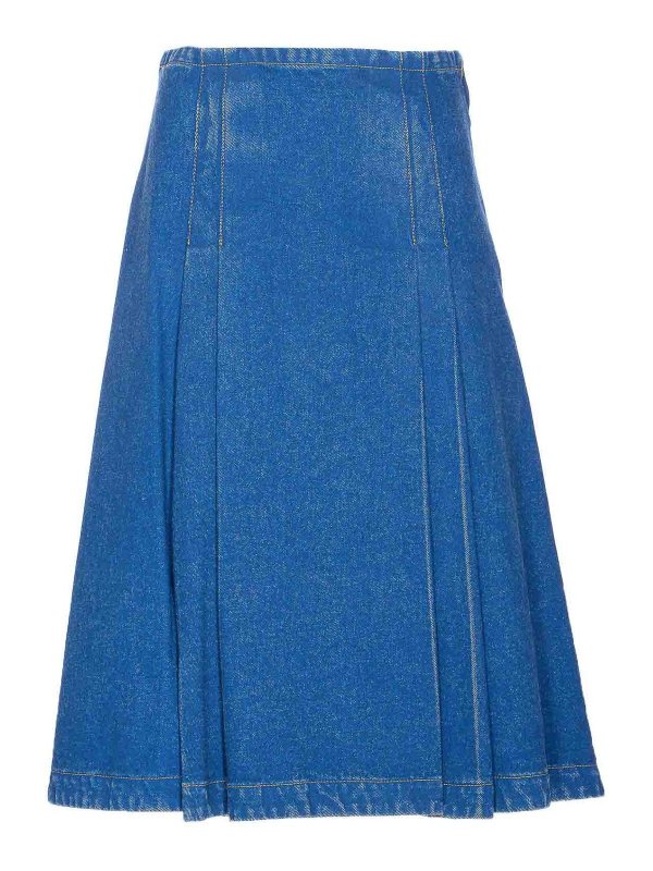 Marni: Knee length skirts & Midi - Denim Skirt