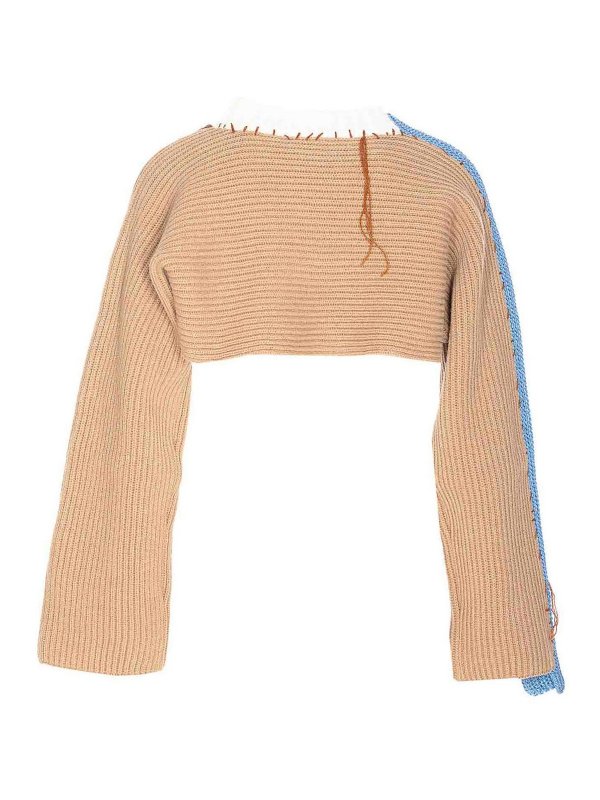 Marni: crew necks online - Beige Knitted Sweater